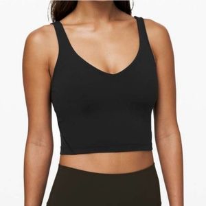 Lululemon Align Crop Tank Top Bra Solid Black 10